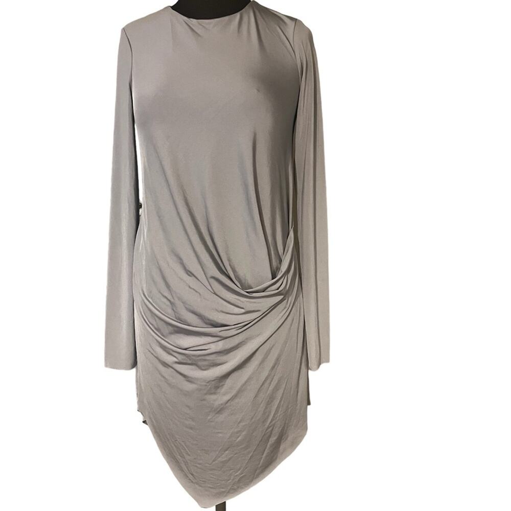 Urban Outfitters Silence + Noise Silver Xander Slinky Drapey Asymetric Dress XS